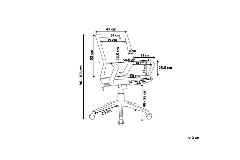 Relief kontorstol - Sort - Kontorstole & skrivebordsstole