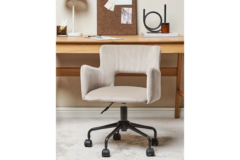 Kontorstol Sanilac Beige/grå/sort - Beige/grå/sort - Møbler - Stole & lænestole - Kontorstole & skrivebordsstole