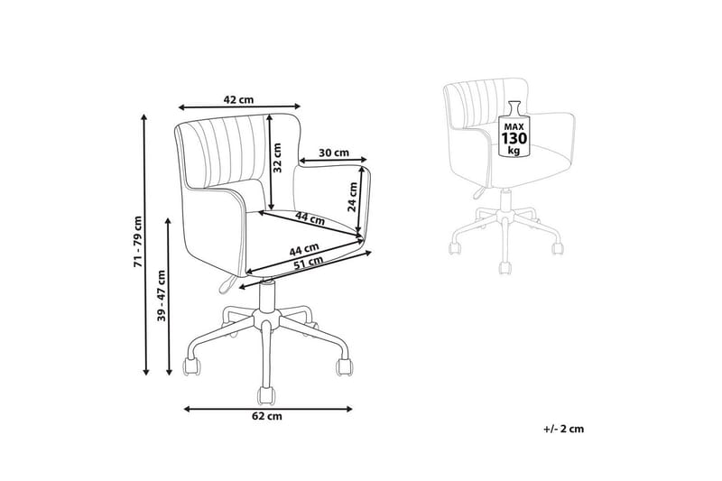 Kontorstol Sanilac Blå - Blå - Møbler - Stole & lænestole - Kontorstole & skrivebordsstole