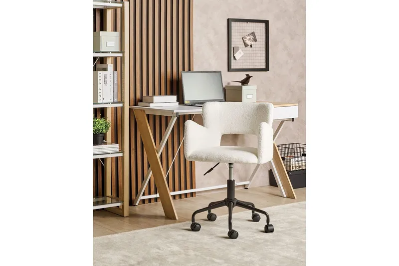 Kontorstol Sanilac Hvid/Sort - Hvid/Sort - Møbler - Stole & lænestole - Kontorstole & skrivebordsstole