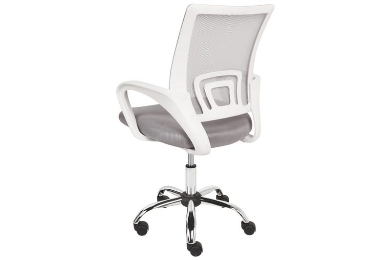 Kontorstol Solid Grå/Sølv/Hvid - Grå/Sølv/Hvid - Møbler - Stole & lænestole - Kontorstole & skrivebordsstole