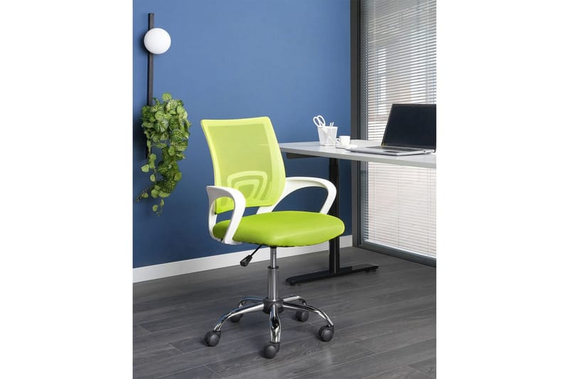 Kontorstol Solid - Grøn, sølv, hvid, Grøn, Sølv, Hvid - Møbler - Stole & lænestole - Kontorstole & skrivebordsstole