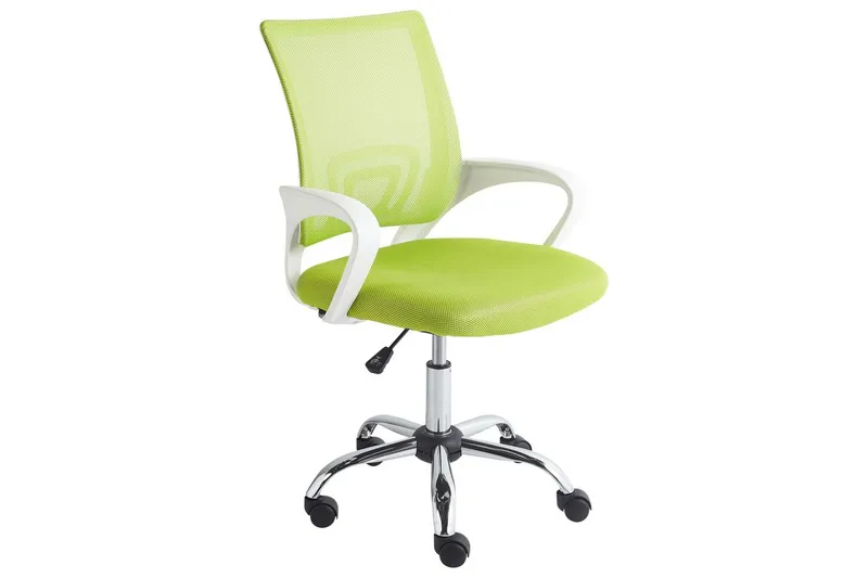 Kontorstol Solid, Grøn, sølv, hvid, Grøn, Sølv, Hvid