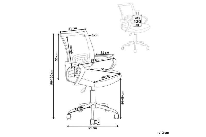 Kontorstol Solid - Grøn, sølv, hvid, Grøn, Sølv, Hvid - Møbler - Stole & lænestole - Kontorstole & skrivebordsstole