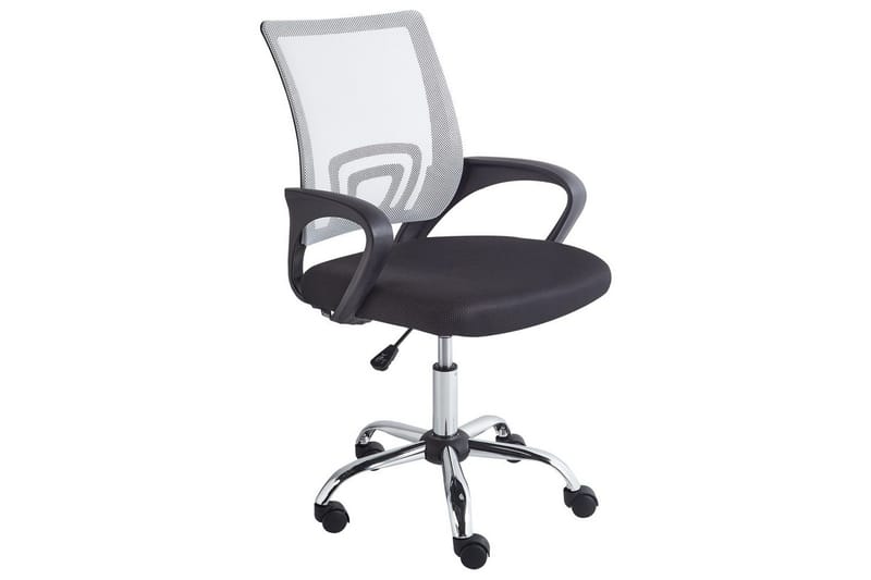 Kontorstol Solid, Sort, hvid, sølv