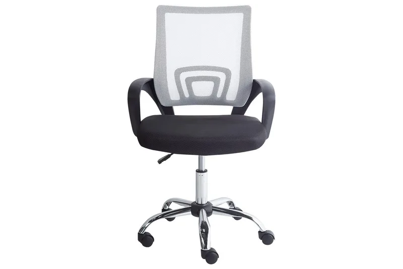 Kontorstol Solid - Sort, hvid, sølv - Møbler - Stole & lænestole - Kontorstole & skrivebordsstole