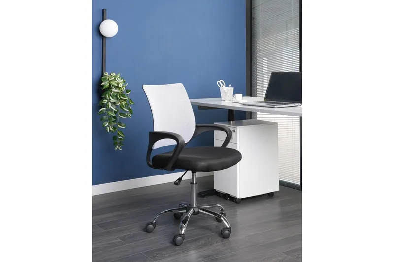 Kontorstol Solid - Sort, hvid, sølv - Møbler - Stole & lænestole - Kontorstole & skrivebordsstole