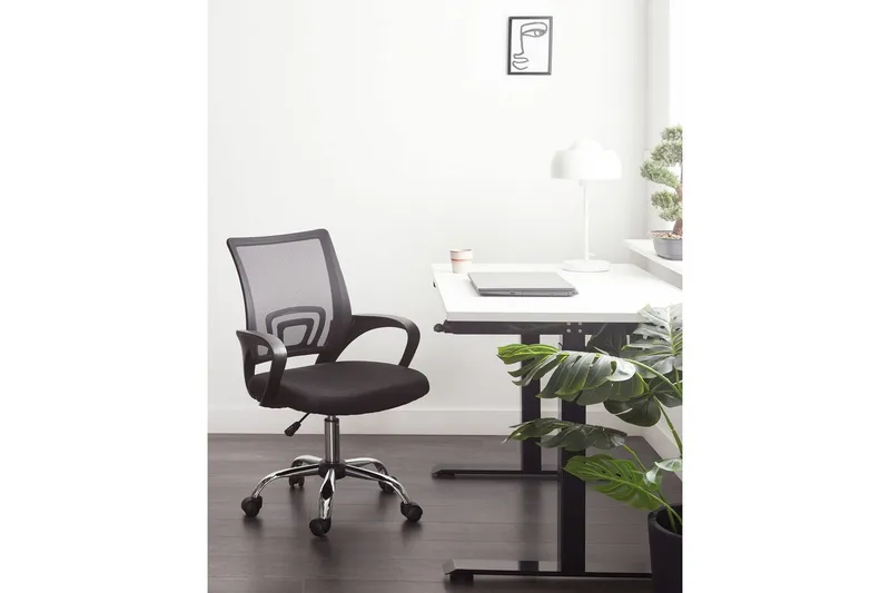 Kontorstol Solid Sort/Sølv - Sort/Sølv - Møbler - Stole & lænestole - Kontorstole & skrivebordsstole