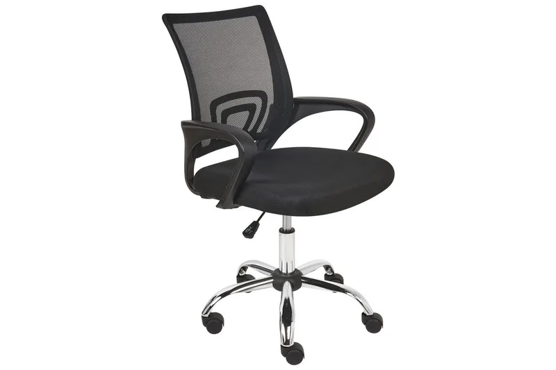 Kontorstol Solid Sort/Sølv, Sort/Sølv