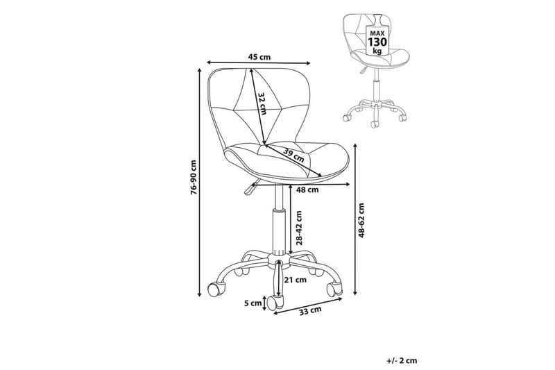 Kontorstol Valetta Sort - Sort - Møbler - Stole & lænestole - Kontorstole & skrivebordsstole