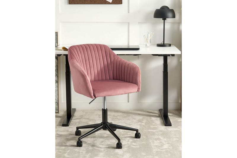 Kontorstol Venice Rosa/Sort - Rosa/Sort - Møbler - Stole & lænestole - Kontorstole & skrivebordsstole