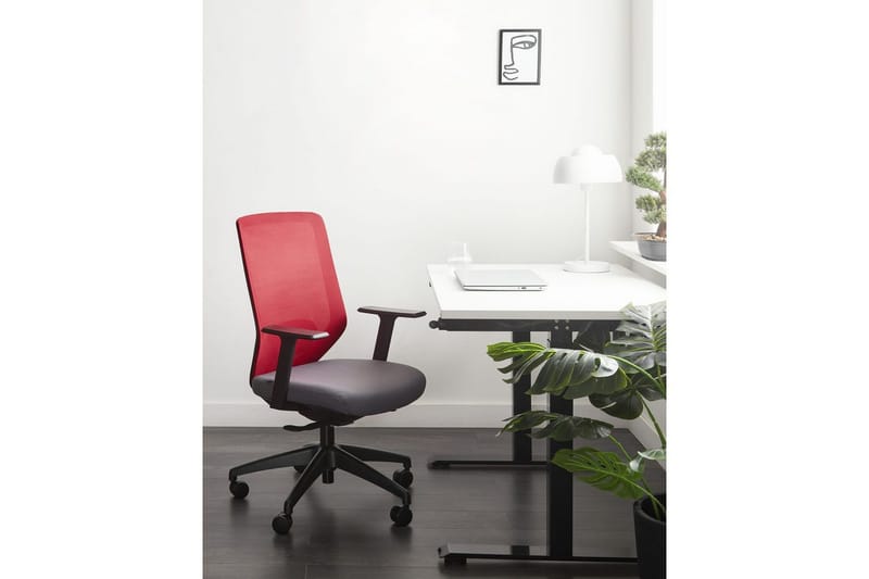 Kontorstol Virtuoso Rød/grå/sort - Rød/grå/sort - Møbler - Stole & lænestole - Kontorstole & skrivebordsstole