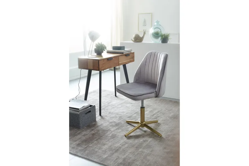 Willowdale kontorstol - Grå / guld - Møbler - Stole & lænestole - Kontorstole & skrivebordsstole