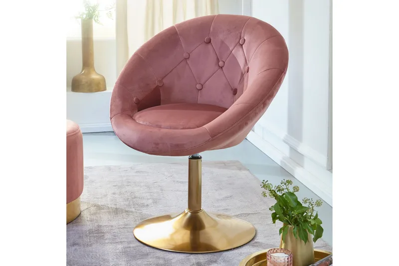 Willowdale kontorstol - Mørk lyserød / guld - Møbler - Stole & lænestole - Kontorstole & skrivebordsstole