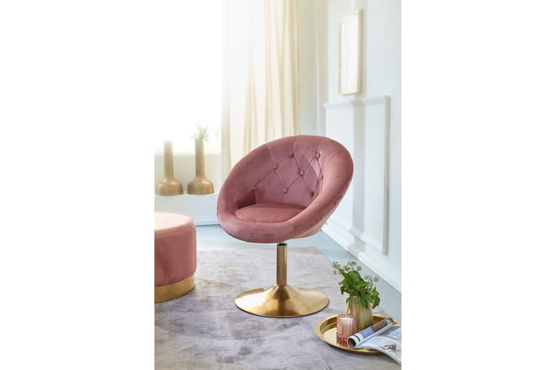 Willowdale kontorstol - Mørk lyserød / guld - Møbler - Stole & lænestole - Kontorstole & skrivebordsstole