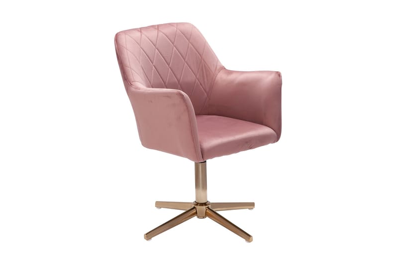 Willowdale kontorstol med armlæn, Lyserød / guld