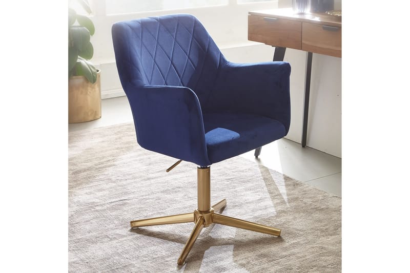 Willowdale kontorstol med armlæn - Mørkeblå / guld - Møbler - Stole & lænestole - Kontorstole & skrivebordsstole