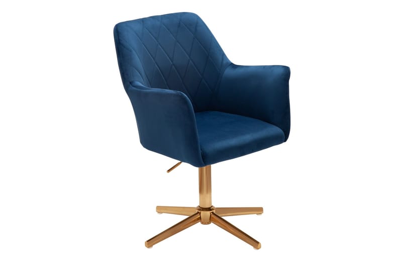 Willowdale kontorstol med armlæn, Mørkeblå / guld