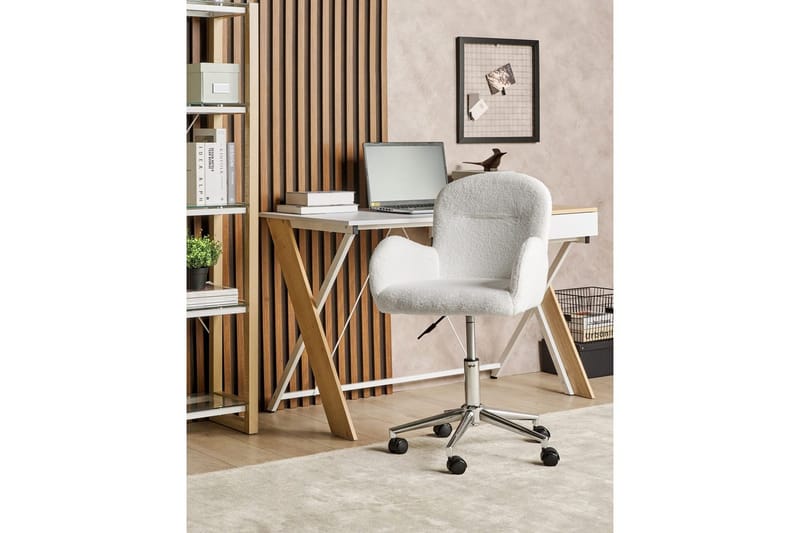 Kontorstol Priddy Hvid/Sølv - Hvid/Sølv - Møbler - Stole & lænestole - Kontorstole & skrivebordsstole
