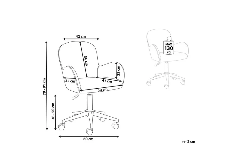 Kontorstol Priddy - Møbler - Stole & lænestole - Kontorstole & skrivebordsstole