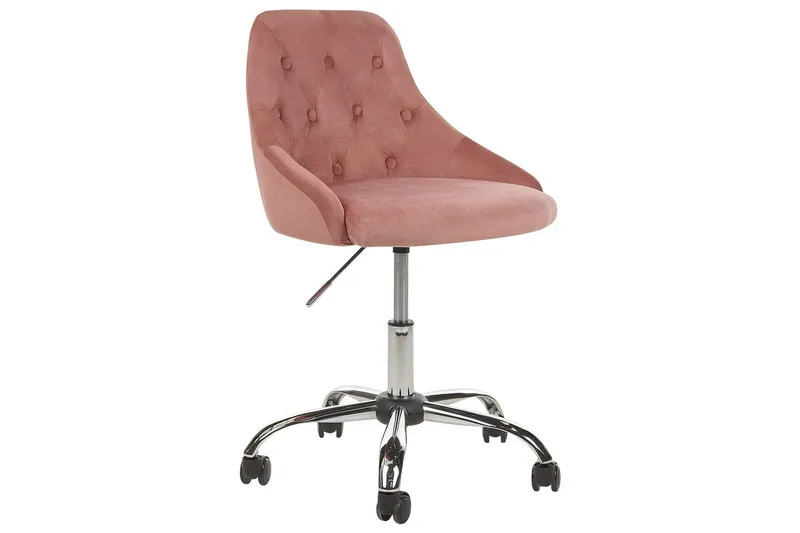 Kontorstol Parrish Rosa/sort/sølv, Rosa/sort/sølv