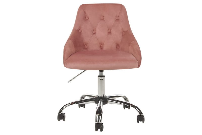 Kontorstol Parrish Rosa/sort/sølv - Rosa/sort/sølv - Møbler - Stole & lænestole - Kontorstole & skrivebordsstole