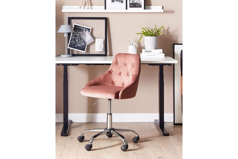 Kontorstol Parrish Rosa/sort/sølv - Rosa/sort/sølv - Møbler - Stole & lænestole - Kontorstole & skrivebordsstole