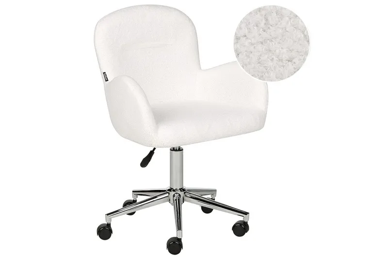 Kontorstol Priddy Hvid/Sølv, Hvid/Sølv