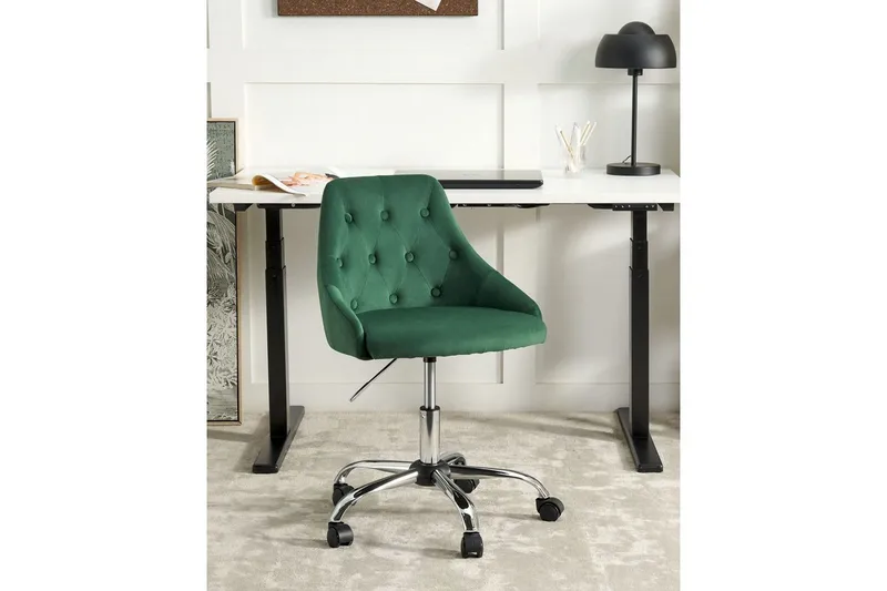 Kontorstol Parrish Grøn/sort/sølv - Grøn/sort/sølv - Møbler - Stole & lænestole - Kontorstole & skrivebordsstole