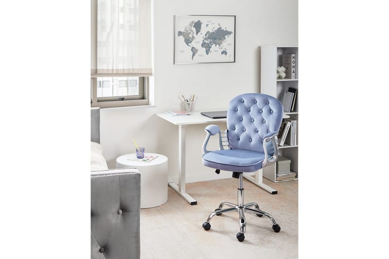 Kontorstol Princess - Blå, Sølv, Sort - Møbler - Stole & lænestole - Kontorstole & skrivebordsstole