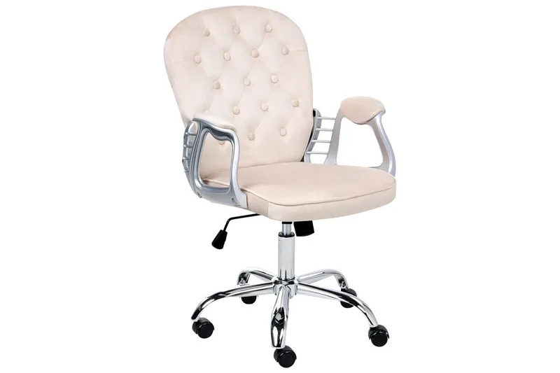 Kontorstol Princess - Beige, Sølv, Sort - Møbler - Stole & lænestole - Kontorstole & skrivebordsstole