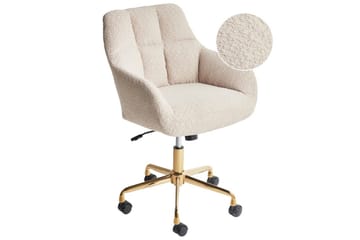 Kontorstol Palmdale Beige/sort/guld