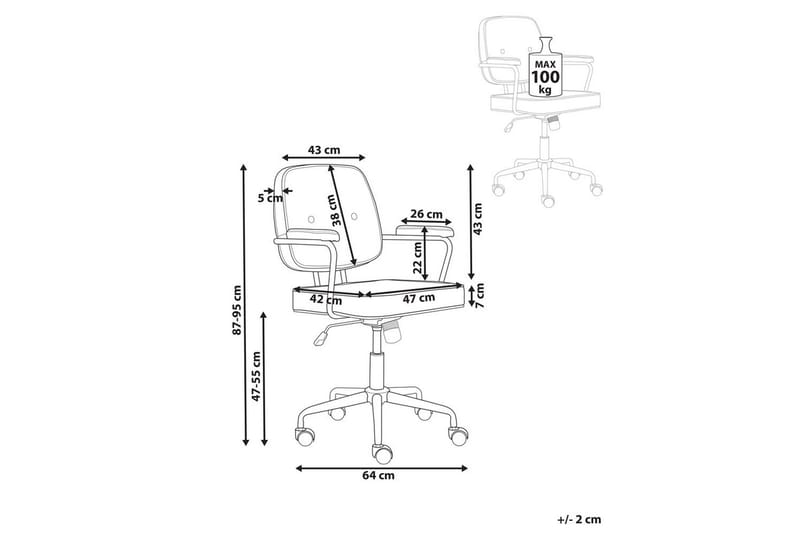 Kontorstol Pawnee Grøn/sort - Grøn/sort - Møbler - Stole & lænestole - Kontorstole & skrivebordsstole
