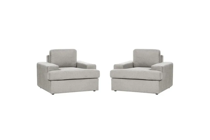 Lænestol Alla sæt om 2 Grå - Grå - Møbler - Stole & lænestole - Lænestole