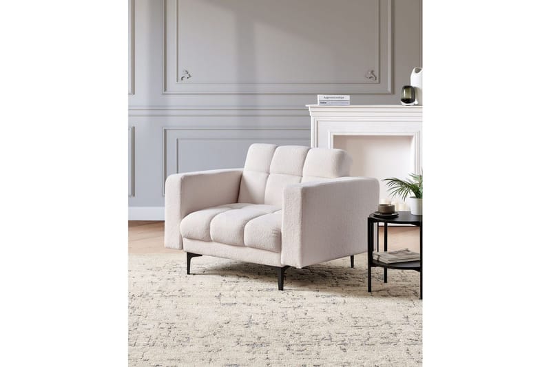 Lænestol Alnes Hvid/Sort - Hvid/Sort - Møbler - Stole & lænestole - Lænestole