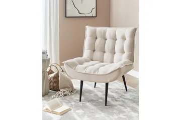 Lænestol Alvesta - Beige, sort - Møbler - Stole & lænestole - Lænestole