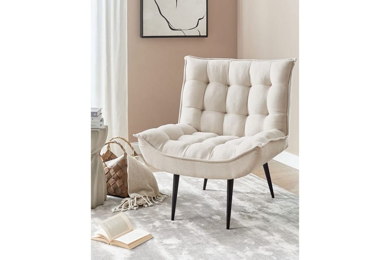 Lænestol Alvesta - Beige, sort - Møbler - Stole & lænestole - Lænestole