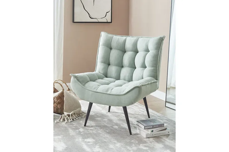 Lænestol Alvesta - Grøn, Sort, Grøn, sort - Møbler - Stole & lænestole - Lænestole