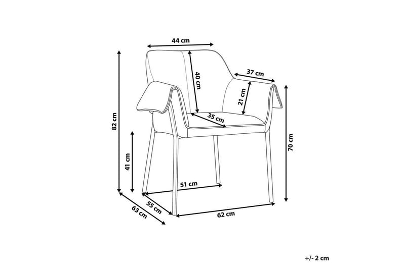 Lænestol Arla - Cremehvid, Sort - Møbler - Stole & lænestole - Lænestole