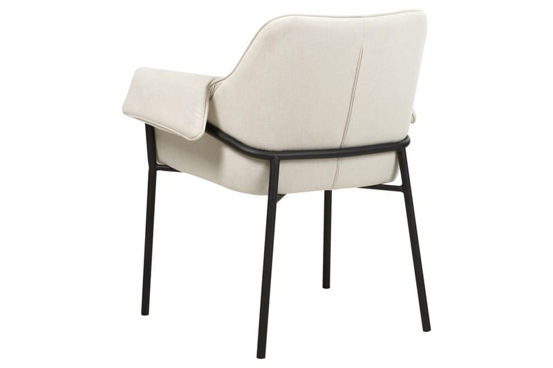 Lænestol Arla - Cremehvid, Sort - Møbler - Stole & lænestole - Lænestole
