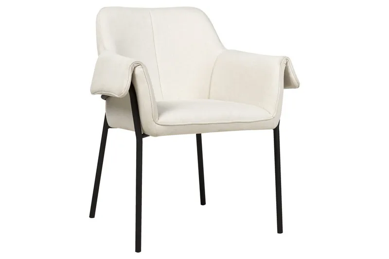 Lænestol Arla, Cremehvid, Sort