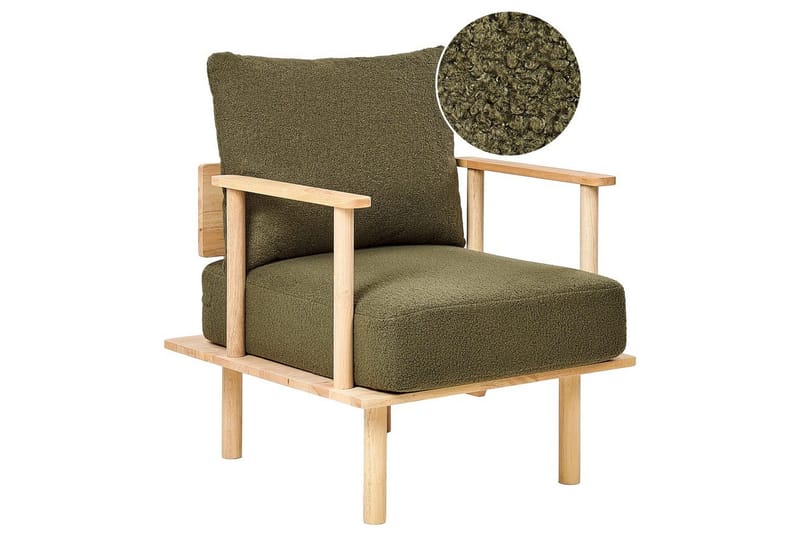 Lænestol Asker, Grønt, lyst træ