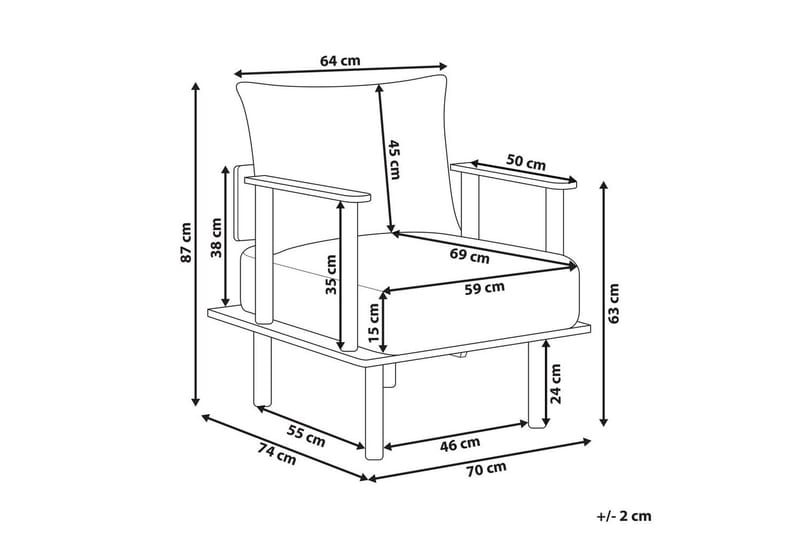 Lænestol Asker - Sandbeige, lyst træ - Møbler - Stole & lænestole - Lænestole