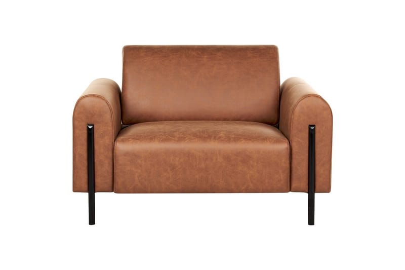 Lænestol Askim - Guldbrun, Sort/Polyester - Møbler - Stole & lænestole - Lænestole