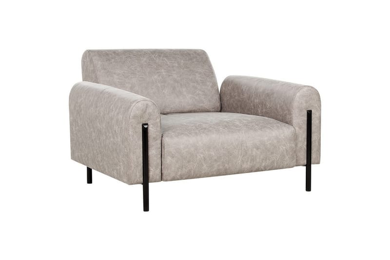 Lænestol Askim - Lys grå, sort/Polyester - Møbler - Stole & lænestole - Lænestole