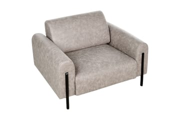 Lænestol Askim - Lys grå, sort/Polyester - Møbler - Stole & lænestole - Lænestole