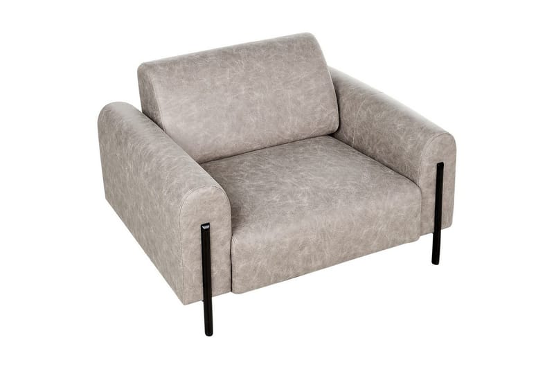 Lænestol Askim - Lys grå, sort/Polyester - Møbler - Stole & lænestole - Lænestole