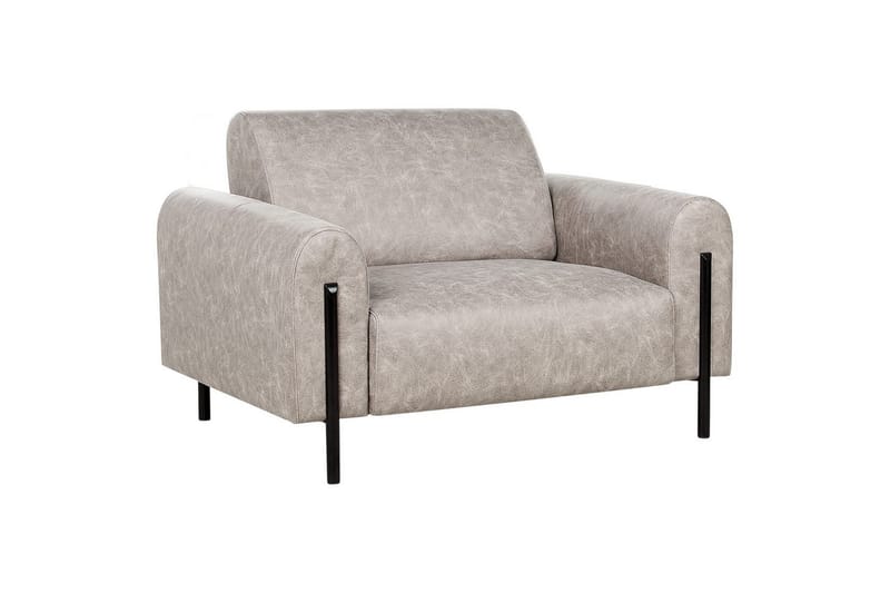 Lænestol Askim, Lys grå, sort/Polyester