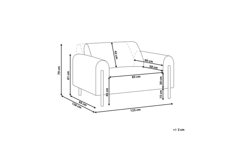 Lænestol Askim - Lys grå, sort/Polyester - Møbler - Stole & lænestole - Lænestole
