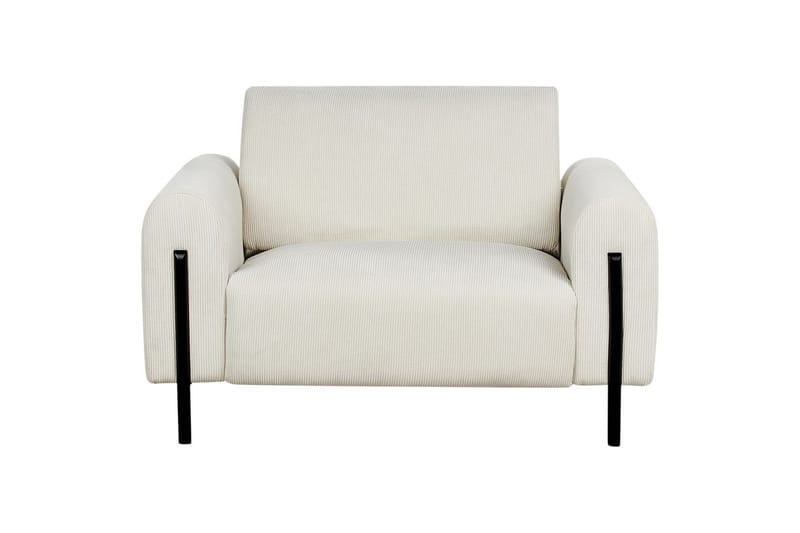 Lænestol Askim - Off-white, Sort/Fløjl - Møbler - Stole & lænestole - Lænestole